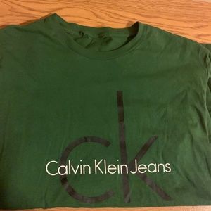 Calvin Klein Jeans Green Logo Print T-Shirt
